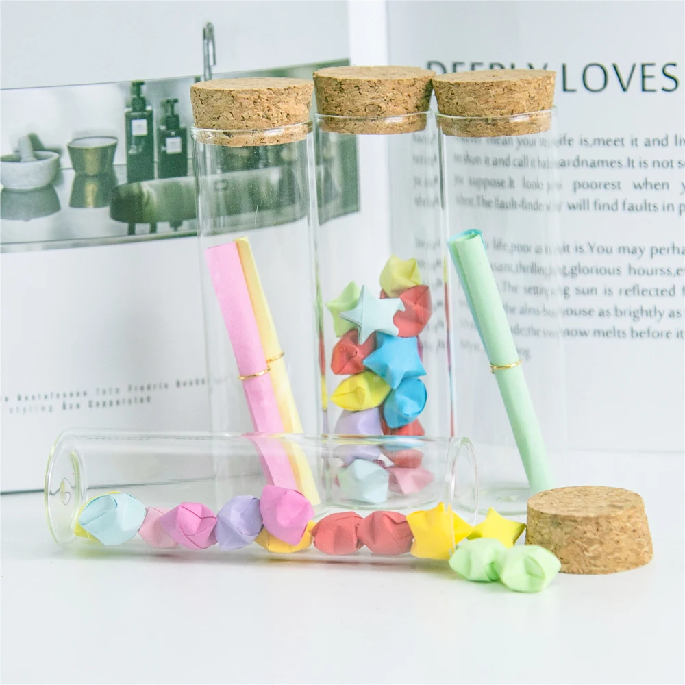 Прозрачные стеклянные бутылки объемом 50 мл с пробкой прозрачные банки для