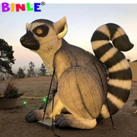 new designed 15fth giant inflatable ringtail lemur with led lights custom made animal model for event decoration