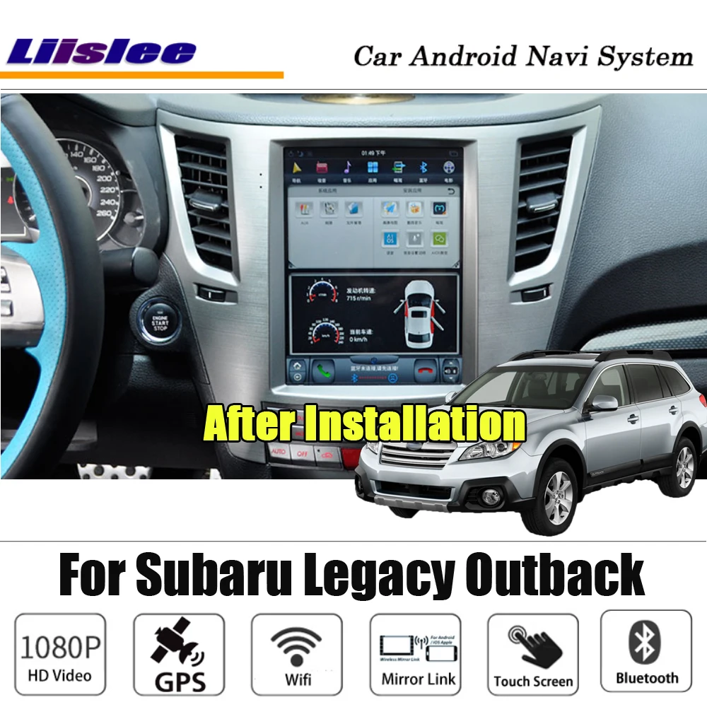 Вертикальный автомобильный стерео экран Tesla для Subaru Legacy Outback Carplay GPS навигационная