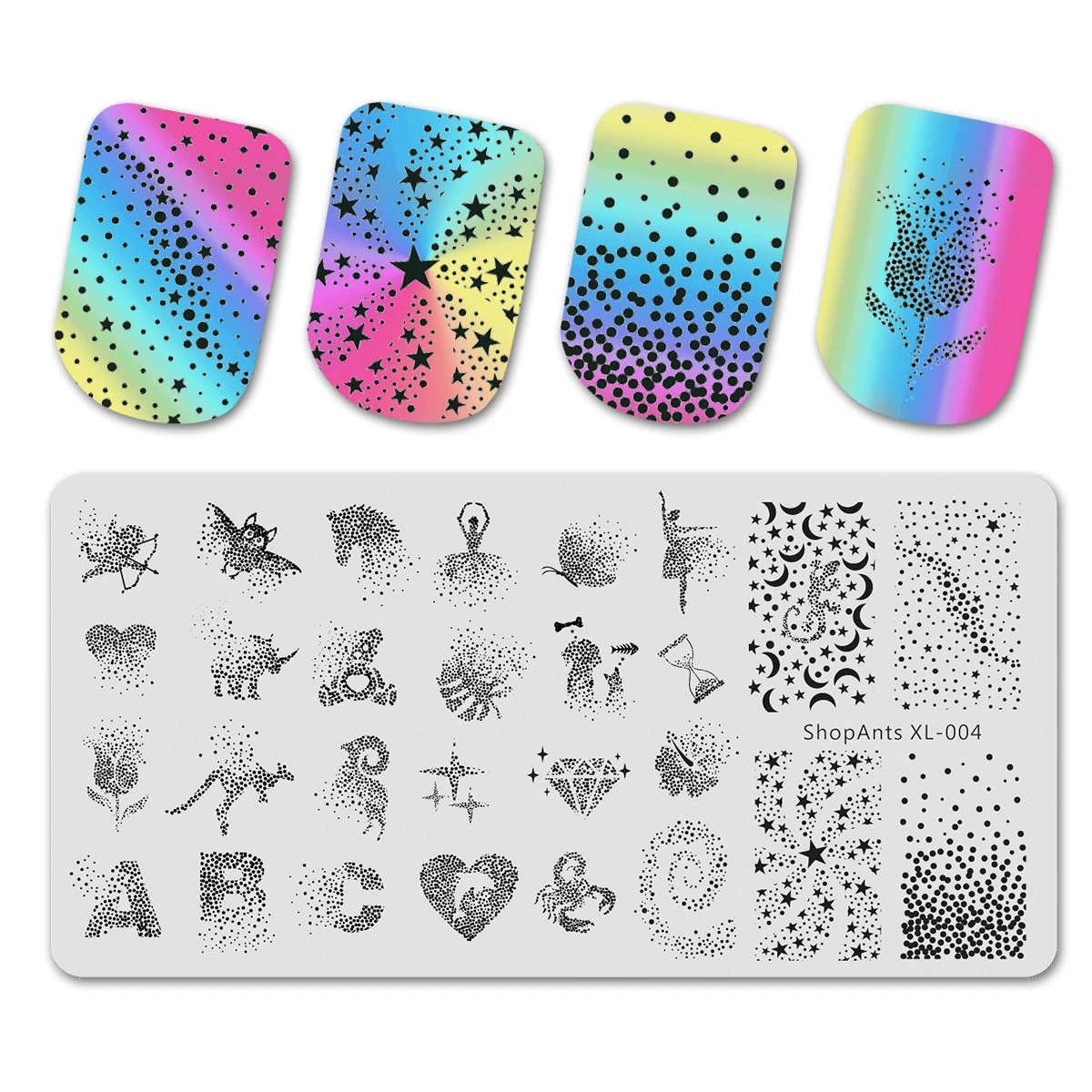 

Трафареты для дизайна ногтей с изображением розы алмазов звезд букв ABC пластины для штамповки ногтей скорпионов точек сердца