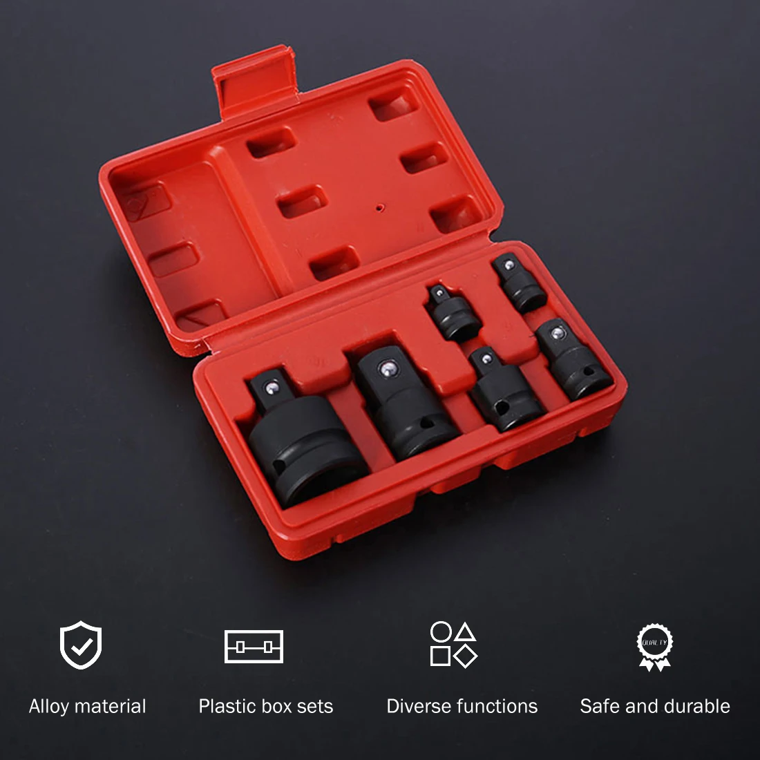 

Socket Converter Adaptor Set for Hand Wrench Tool Set Reducer Adapter 1/4 1/2 3/8 3/4 for Car Bicycle Garage Repair Tool