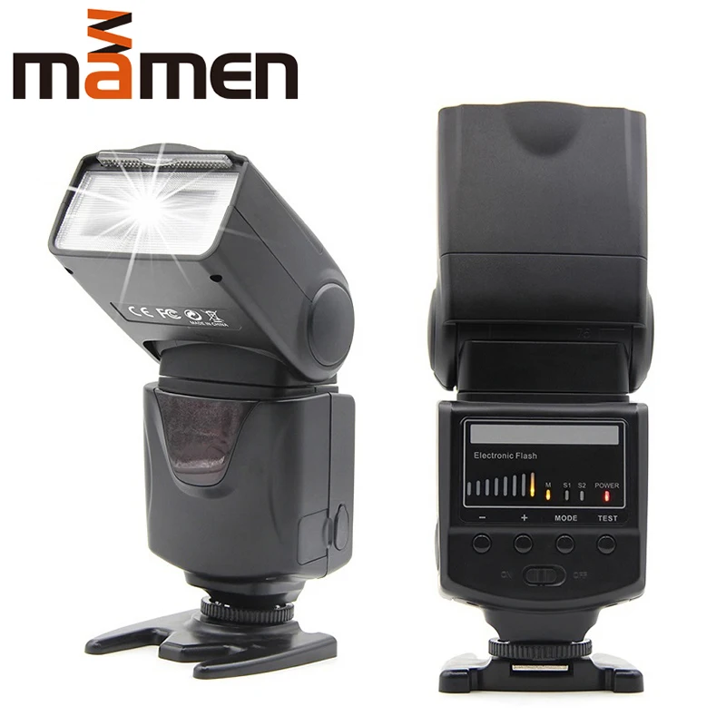 MAMEN KM-680 скорость светильник Камера вспышка светильник 5600K светодиодный светильник с выравнивающим светильник для цифровых зеркальных фотокамер Canon 5D2 60D 70D Nikon D5300 D7200 флэш-памяти