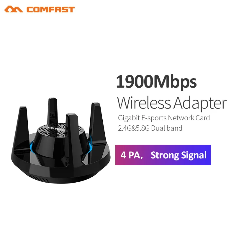Comfast CF 958AC 1900 Мбит/с спортивный двухдиапазонный беспроводной USB 3 0 wifi 2 4G и 5 8G Dongle