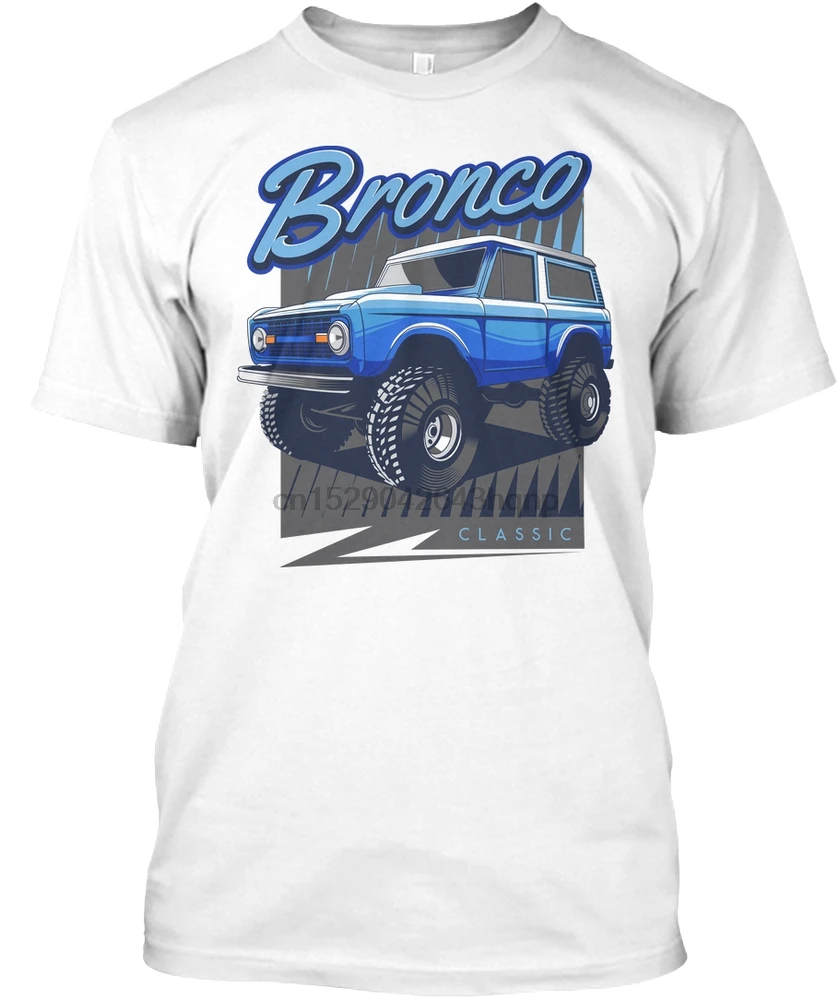 Мужская футболка синий Бронко классический грузовик футболки женская