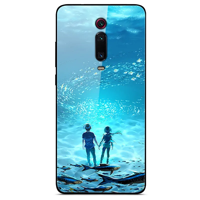 48 Tempered Glass Case For Xiaomi mi 9T Cover Mi9T Pro Soft Bumper 3D Cat Printing Funda For Xiaomi mi 9T Pro mi9T Mi9 T Phone Case - Цвет: 48