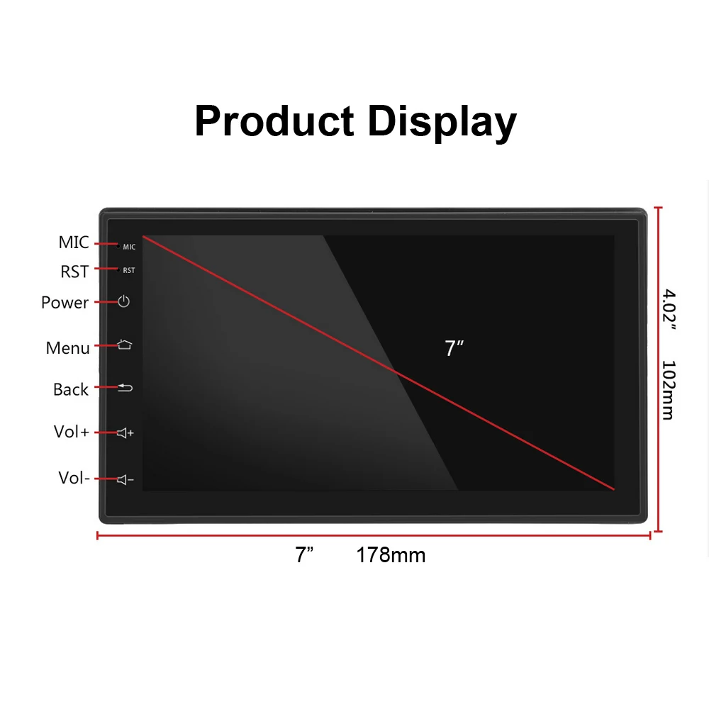 Автомагнитола 2 Din на Android мультимедийный видеоплеер с GPS навигацией 7 дюймов HD
