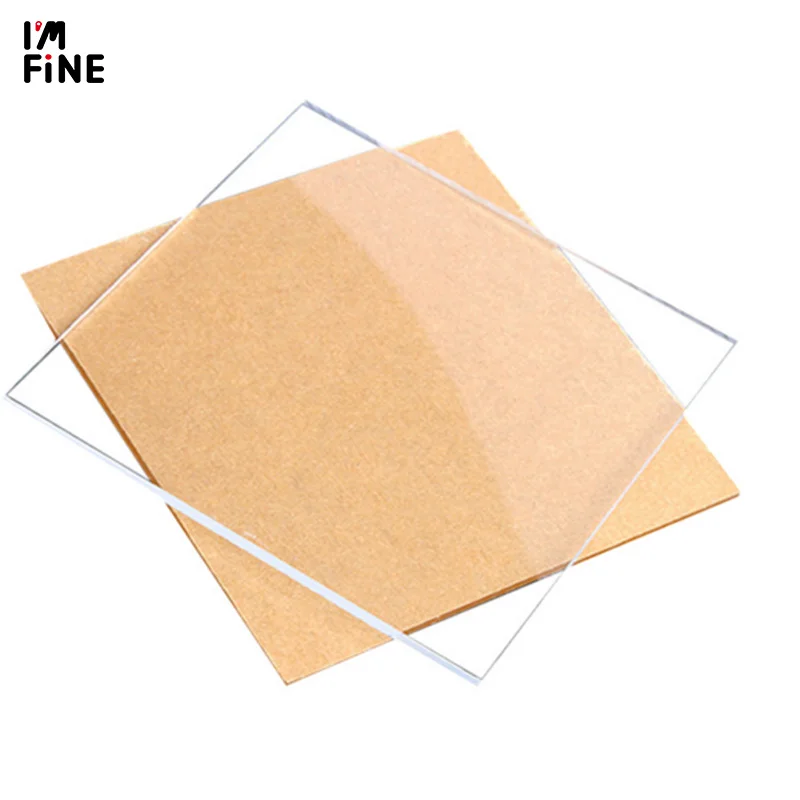 20 шт./лот квадратный акриловый лист Оргстекло Прозрачный мини пластиковая