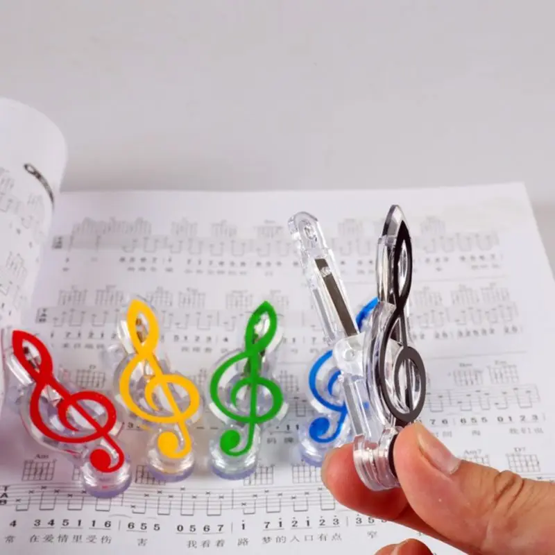 1 шт. зажим для фортепиано Score Clef / Note шаблон Пластиковый музыкальный держатель