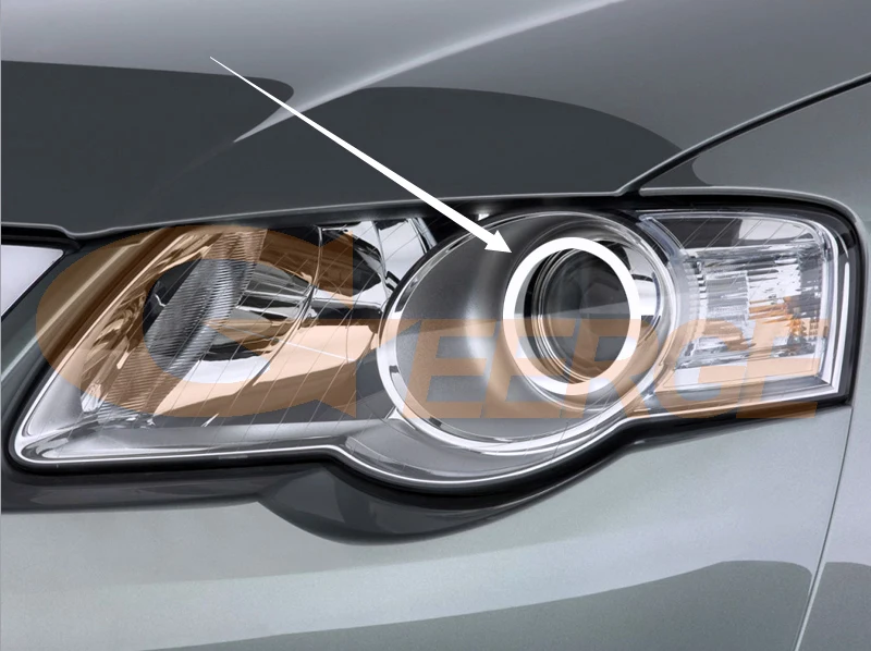 Отличные ультра яркие COB led Ангельские Глазки halo кольца DRL для Volkswagen VW Passat B6 Magotan 2005