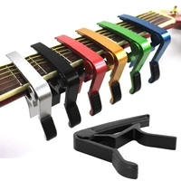 metal guitar capo clamp key for 6 string acoustic classic electric guitar change tuning clamp key musical instrument accessories