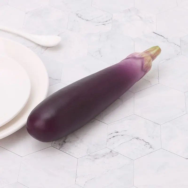 

Lifelike Artificial Eggplants Simulation Fake Vegetable Photo Props Home Kitchen Decoration Kids Teaching Toy 67JB