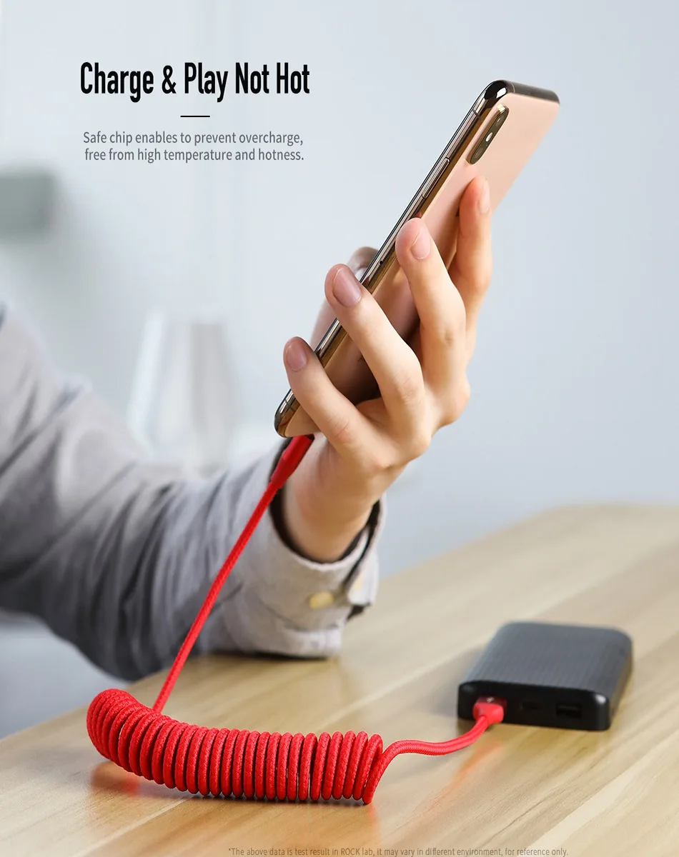 ROCK 2.1A USB кабель для iPhone XS Max, кабель для быстрой зарядки и передачи данных 1,5 м для iPhone X 8 7 6 5 5S SE, usb-кабель для освещения