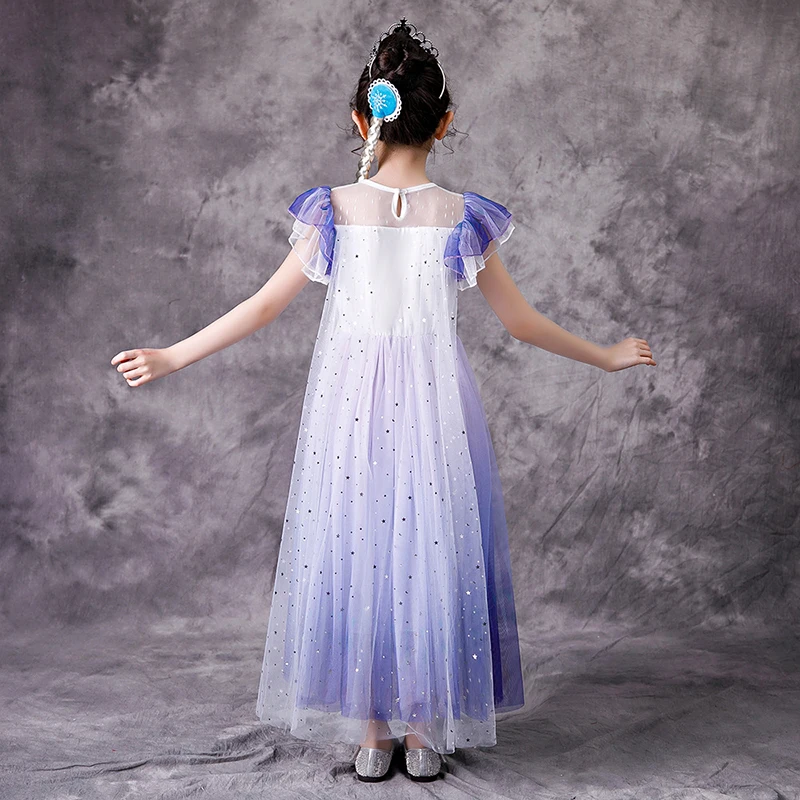 Костюм Эльзы для девочек косплей аниме Снежная королева 2 фэнтези платье