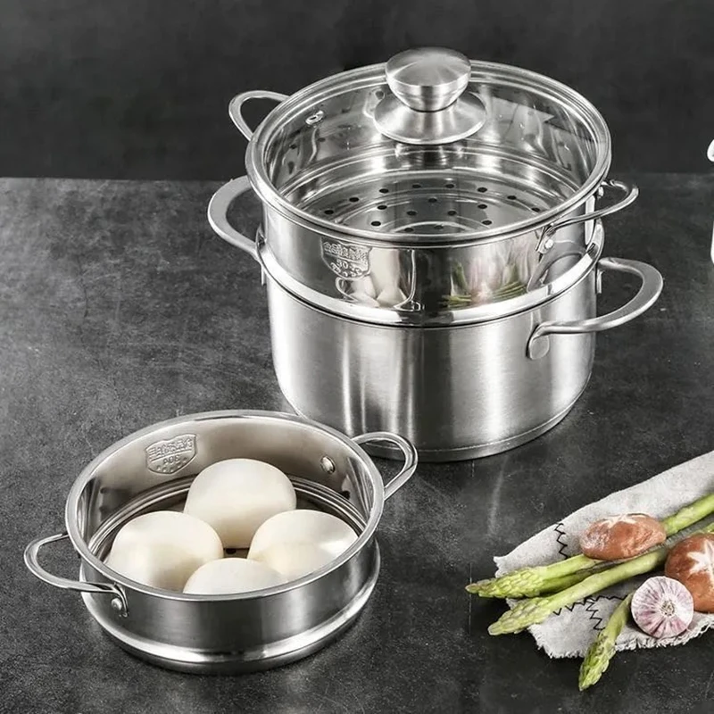Stainless Steel Steamer Basket with Double Ear Rice Cooker Pot Steaming Grid for Dumplings Drain Kitchen Cooking Tools | Дом и сад