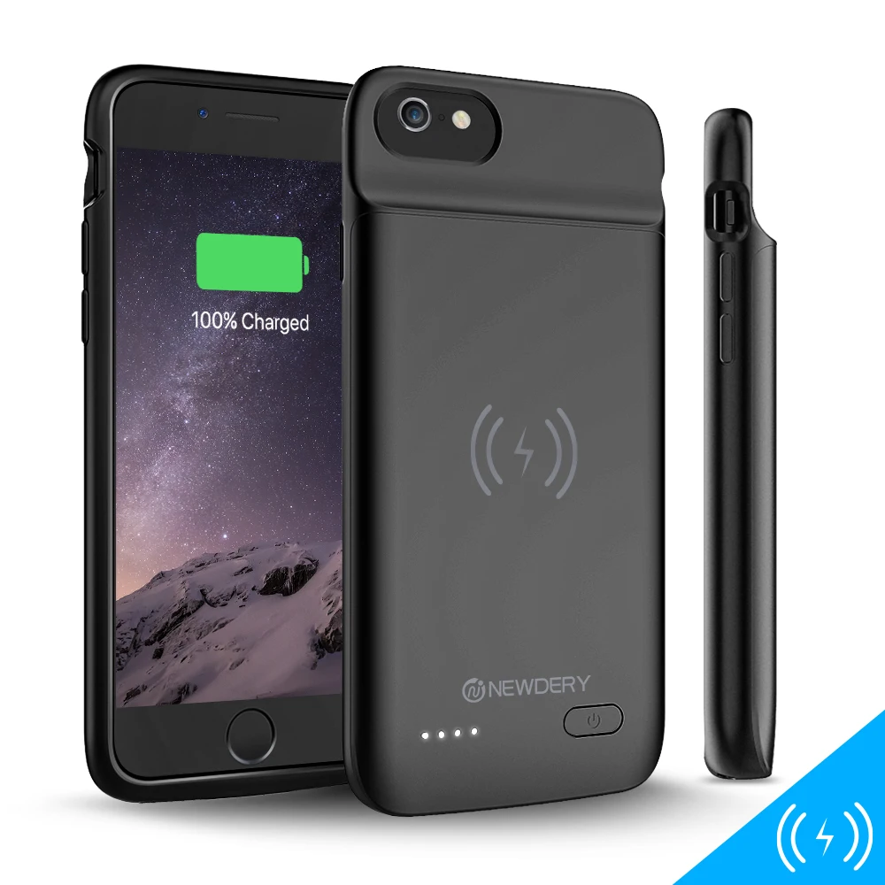 NEWDERY батарея чехол для iPhone 6, 6s, 3200mAh Беспроводное зарядное устройство чехол совместимый с iPhone 6, 6s, портативный аккумулятор C