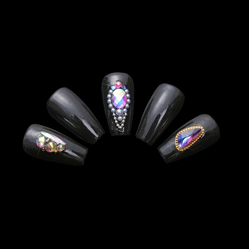 

27RC 21 Grids Nail Art Decoration Multi Shapes with Dual-ended Dotting Pen Tweezers Set for Nails Ornaments Manicure Tips Decor