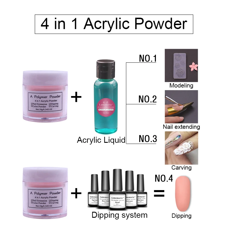 Lamemoria Dip Nail Powder Acrylic Without Lamp Cure Glitter Art Design Dry Chrome for Gel Decoration | Красота и здоровье