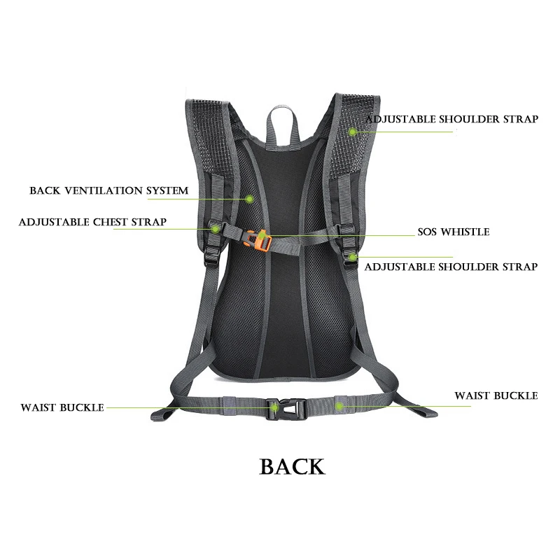 Эргономичный водонепроницаемый велосипедный рюкзак AoLuHeng вентилируемый