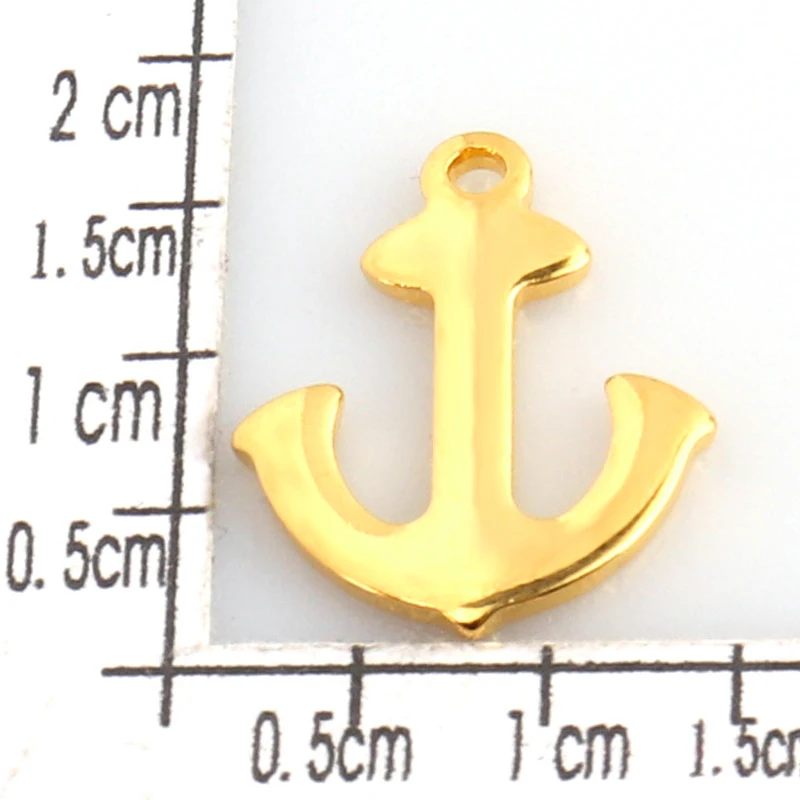 

20pcs Golden Stainless Steel Accessories Anchor Rudder Accessories Rudder Charm Pendant DIY Handmade Jewelry Making Jewelry HXD