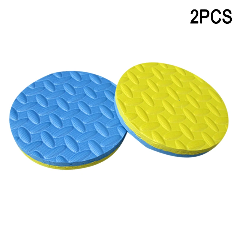 yellow blue 2 шт. круглый Йога наколенники подушки запястья локоть коврики портативный для тренировки SAL99 - Цвет: yellow blue