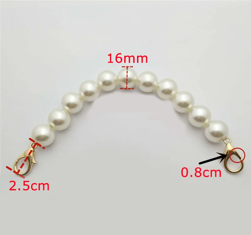 Ручка с белым жемчугом для сумок ремешков и цепочек 10 шт. 16 мм аксессуары ручной