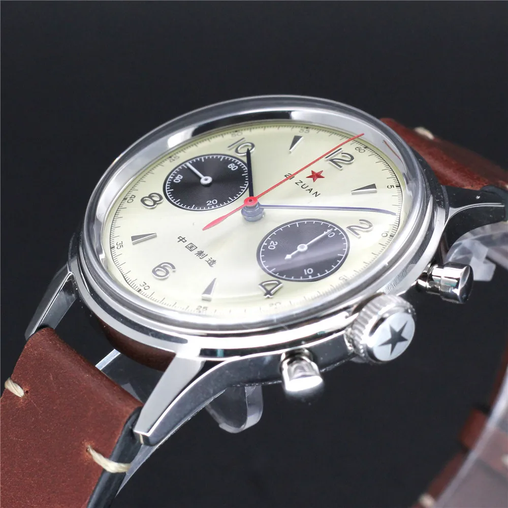 Мужские акриловые часы хронограф SEAKOSS RED STAR 1963 мужские механические Sapphire 21 Zuan с