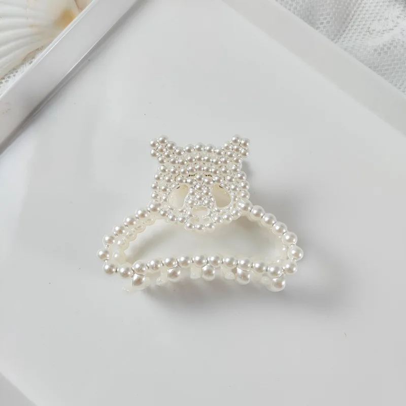 

Geometric Heart Retro Pearl Bowknot Imitation Shape Accessories For Fashion Hair Girl