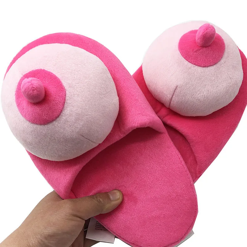 Новые Домашние тапочки унисекс с пенисом женские домашние забавные для груди