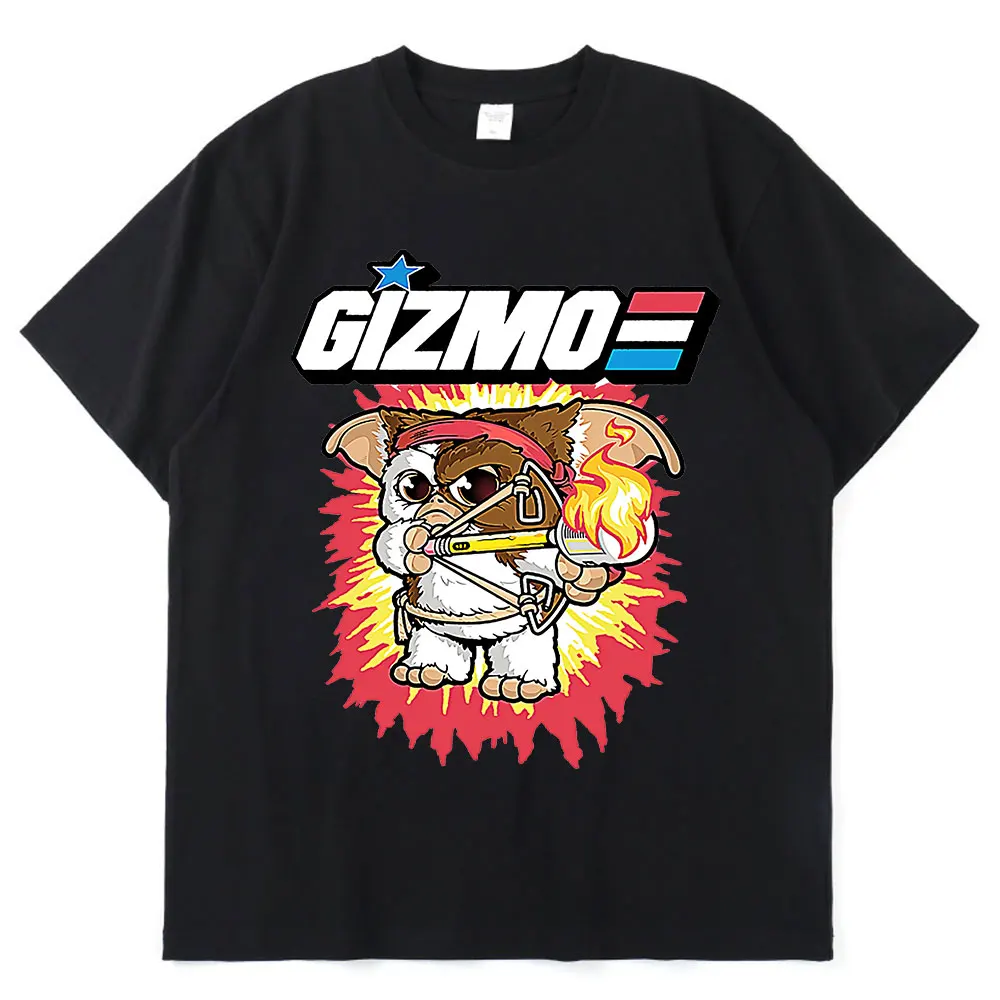 

Gremlins T-Shirt for Men Gizmo 80s Movie Mogwai Monster Retro Sci Fi Casual Cotton Tees Short Sleeve T Shirt Oversized Tops
