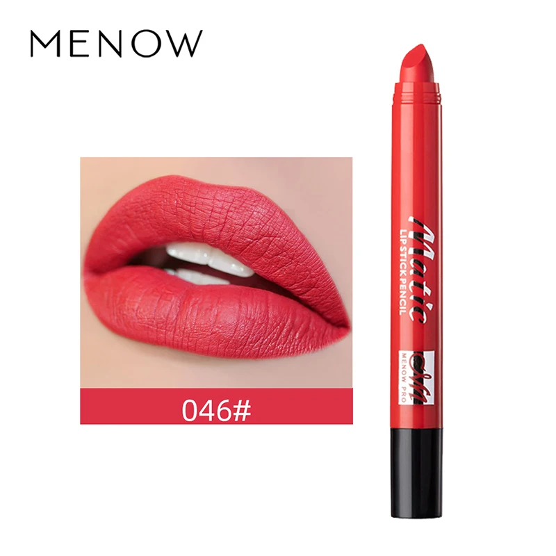 MENOW 6-color матовая тумана Kiss Proof вращающаяся губная помада ручка L549 - Цвет: 046