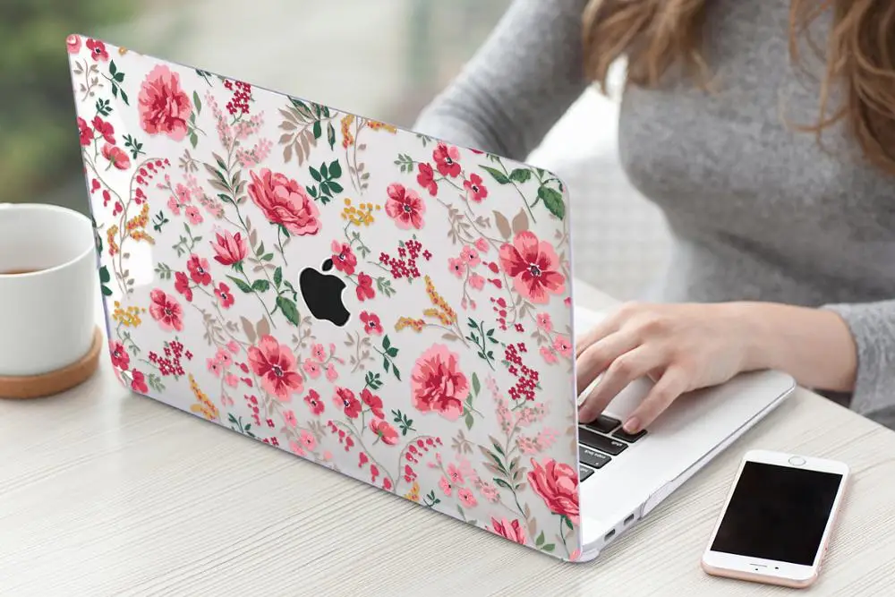 Цветочный чехол для ноутбука MacBook Air 13 A1466 A1932 Pro 13 15 16 дюймов Сенсорная панель A2141 a2159 пластиковый жесткий чехол Keybaord