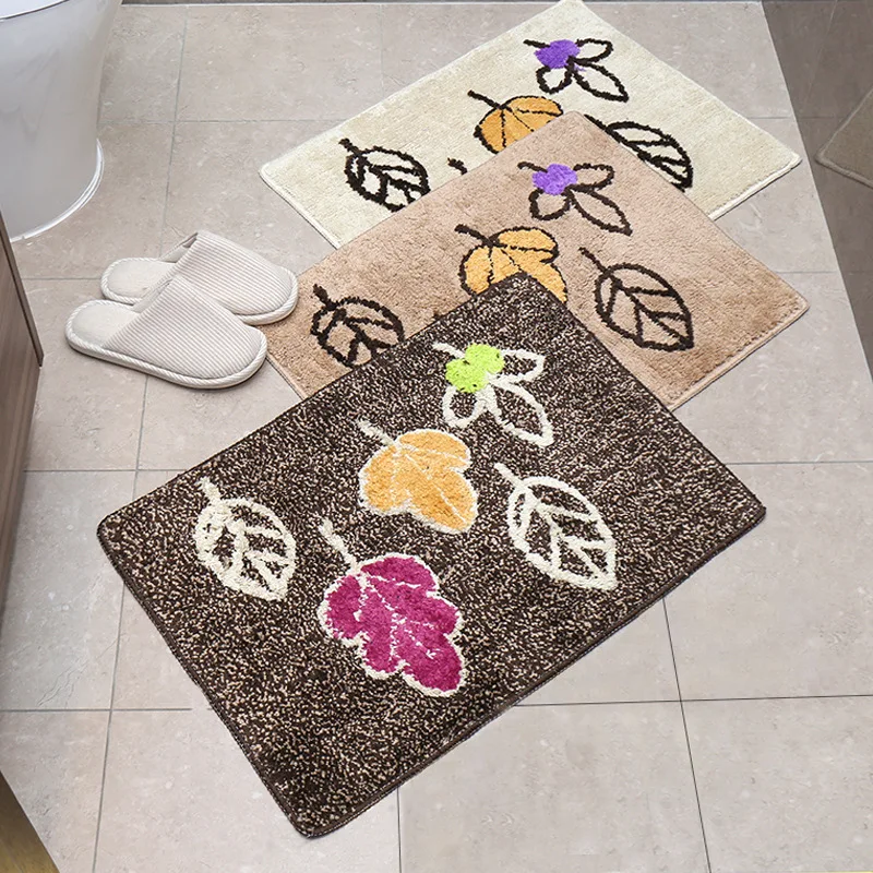 

Cartoon Garden Bathroom Mat Door Mat Polyester Non-slip Mat Bathroom Carpet Floor Mat