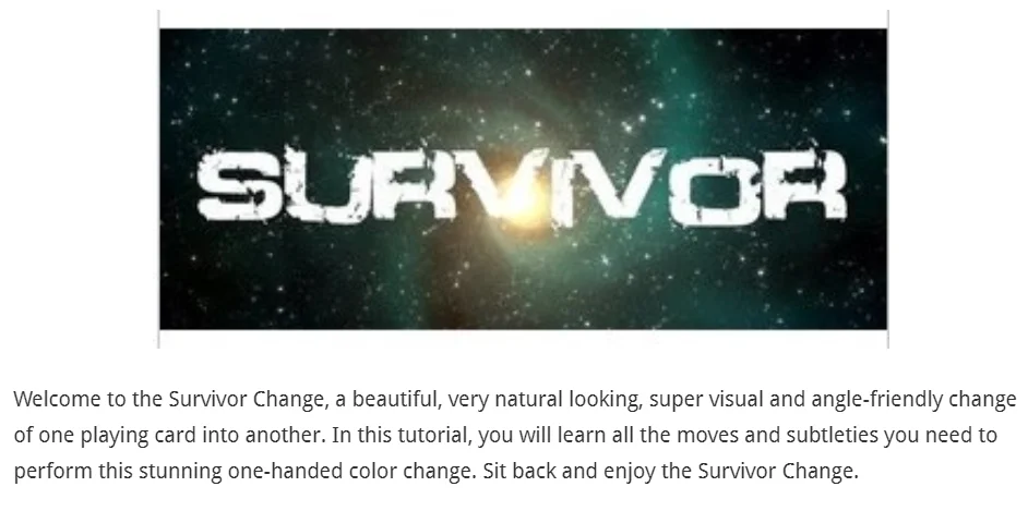 

Survivor Change by Gabriel magic trick -2020