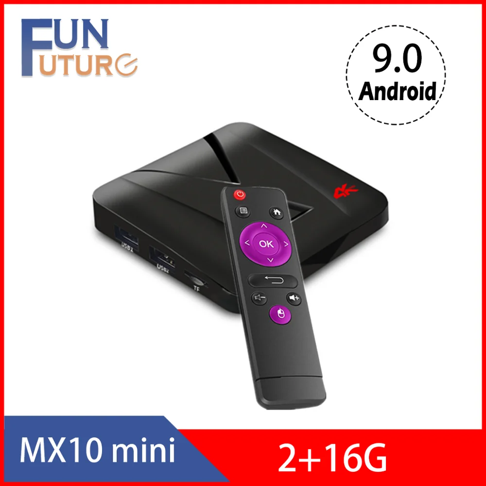 ТВ-приставка MX10 mini Android 9 0 2 ГБ DDR3 16 Гб eMMC Четырехъядерный 4K HDR 4 ГГц Wi-Fi USB 3 Смарт PK X96