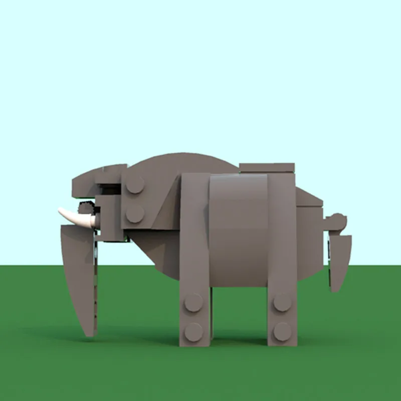 

Animal Building Block Series 3D Elephant Model Action Figures Building Blocks Compatible Animals Bricks Kids MOC Toys