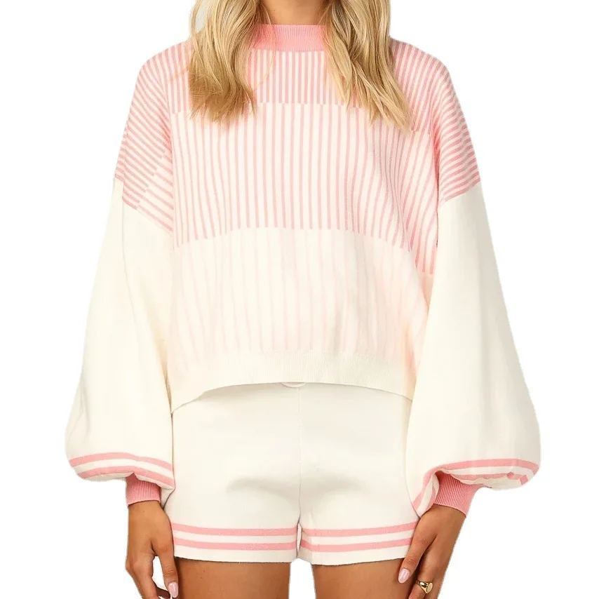 

winter clothes women 2021 new shorts sets Ladies Long Sleeve Sweater Shorts Home Service Suit bulk items wholesale lots