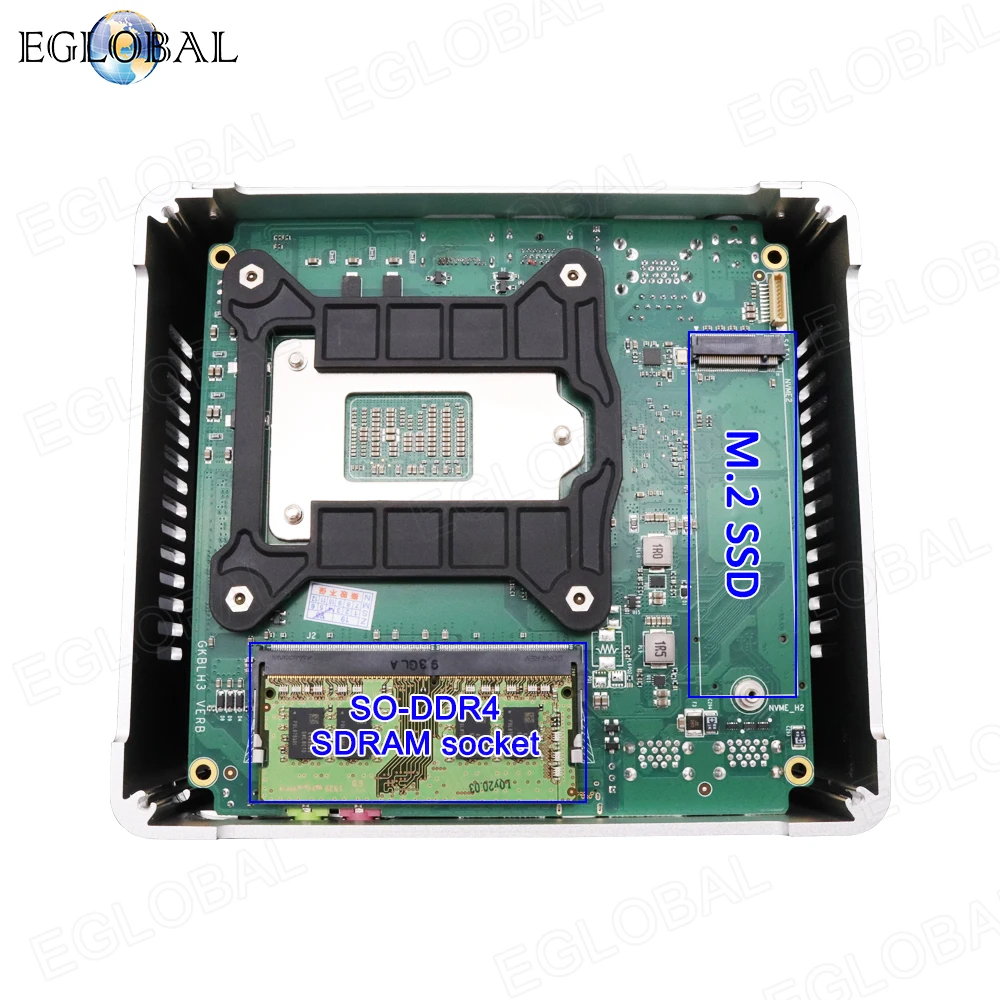 Мини-ПК Eglobal Intel Core процессор 2 * DDR4 M.2 SSD HDMI DP 4K Type-C Wi-Fi Window 10 HTPC Minipc Nettop | Компьютеры и