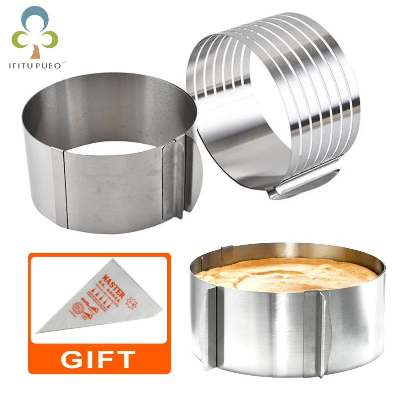 1 шт. регулируемая круглая форма для выпечки из нержавеющей стали|Формы тортов| |