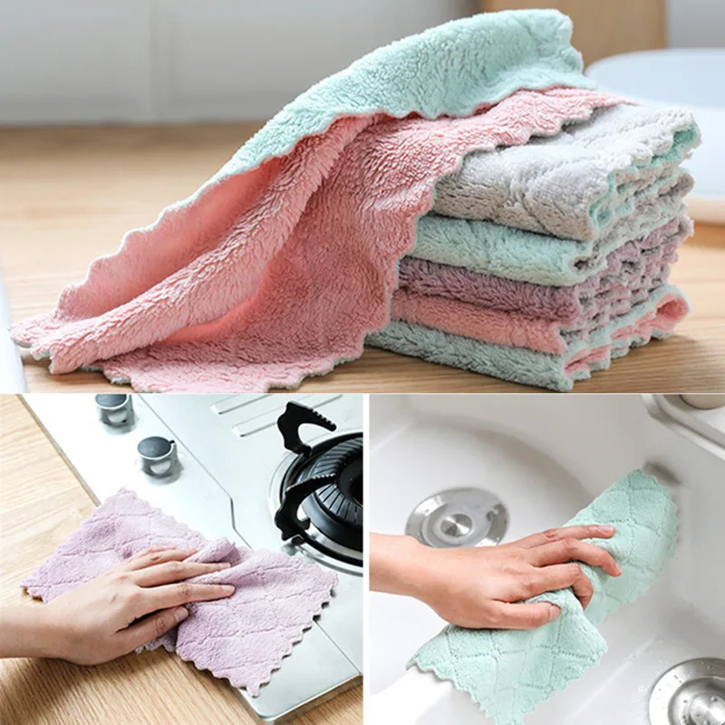 1 шт. супервпитывающая ткань из микрофибры для кухонной посуды|Чистящие салфетки|