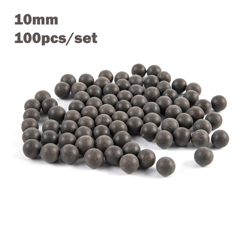 

100pcs 10mm Slingshot Beads Bearing Mud Balls Safety Non-toxic Slingshot Ammo Solid Clay Balls for Outdoor Hunting Shooting