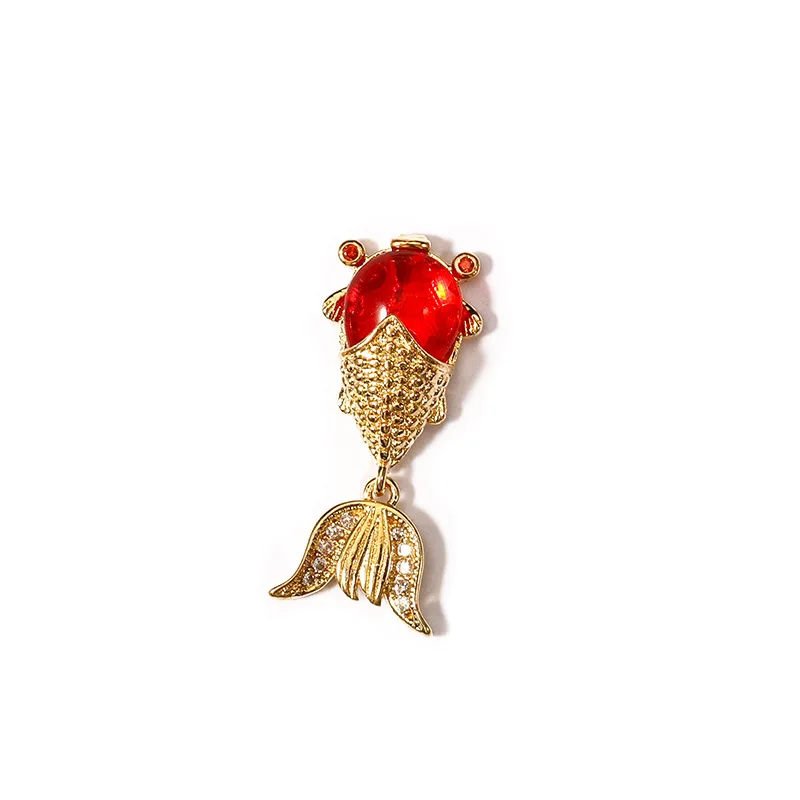 

1 Piece God of Wealth Zircon Love Moonlight Treasure Box Pandora Container Gold Red Alloy Nail Art Crystal Rhinestone Accessorie
