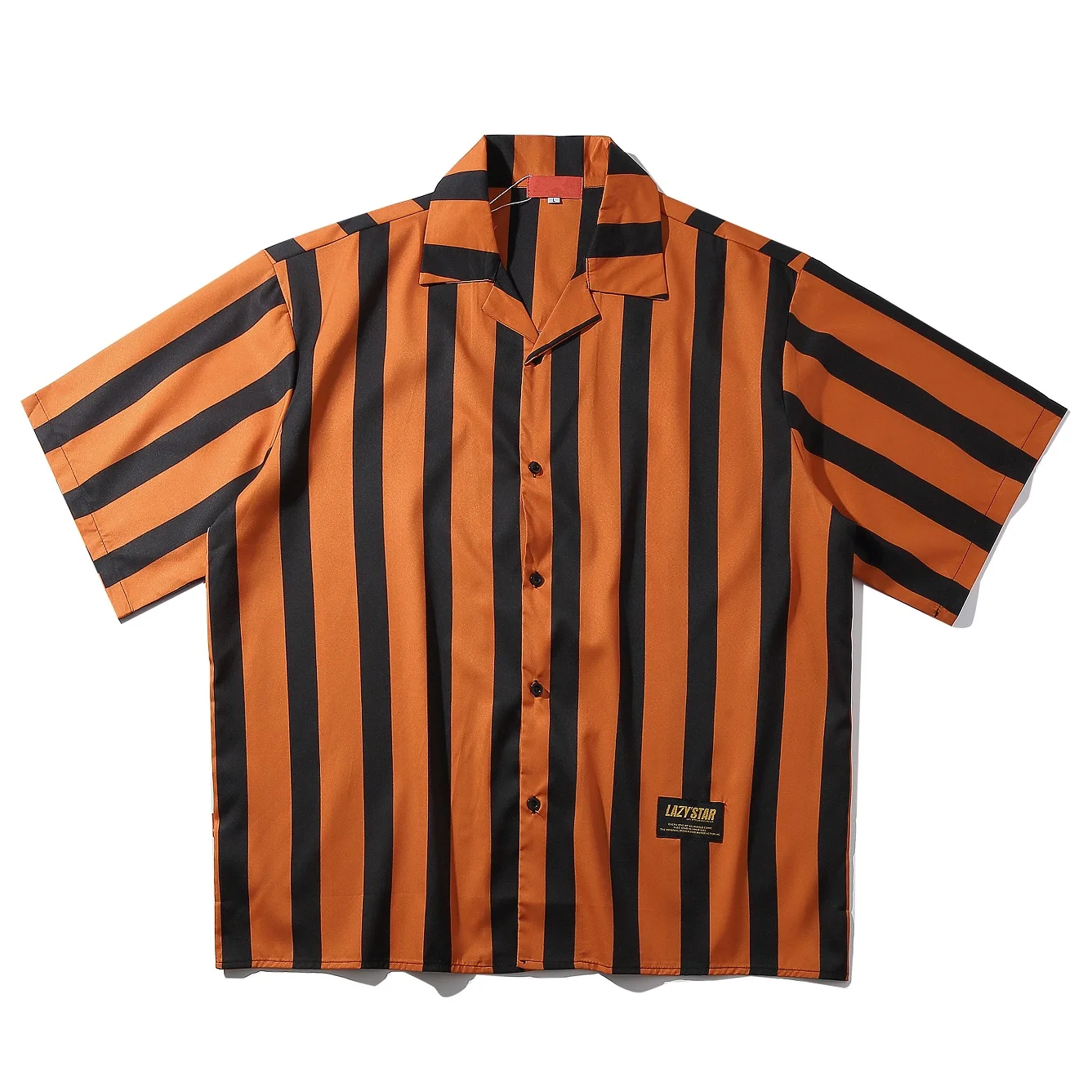 Мужская винтажная Повседневная рубашка в полоску летняя пляжная стиле Харадзюку