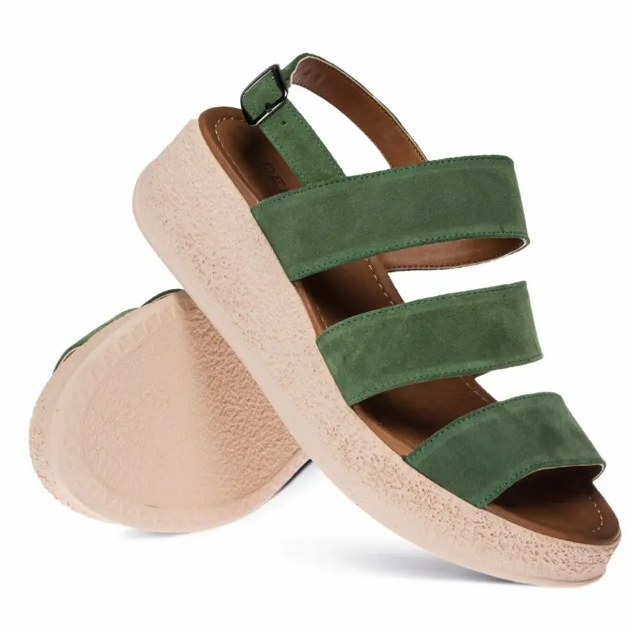 

Women Sandals Deery, Genuine Suede Green Women Sandals