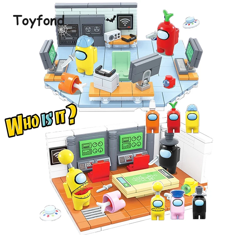 

NEW 258Pcs Amonges Game Series Building Blocks Space Alien Skeld Character Figures MOC Model Toys Children Gift