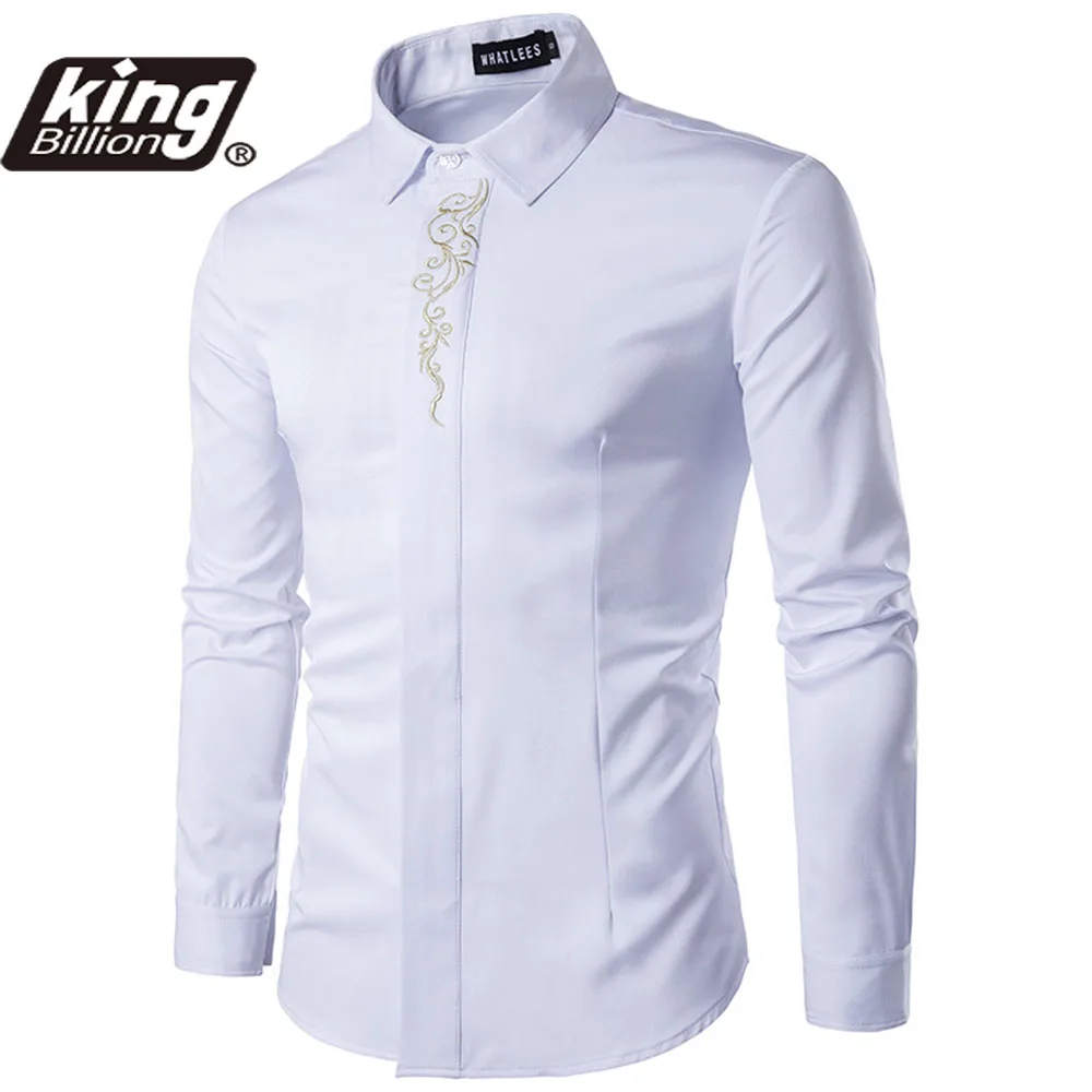 

EU Size 2021 New Casual Men's Fashion Multi color Bottom up Henry collar design Shirt gilded printing long sleeve Shirt