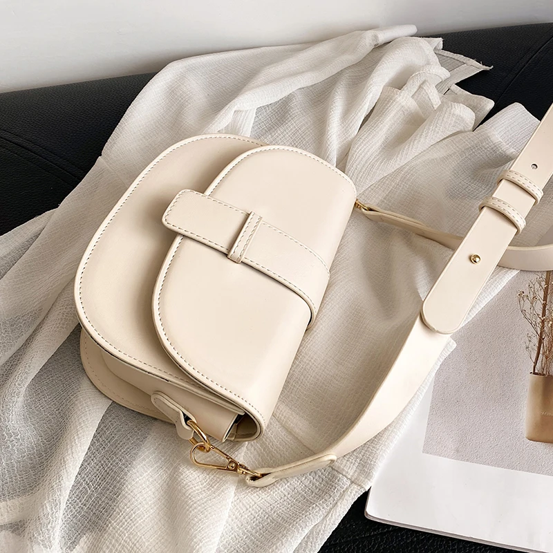 

Saddle Bag Pu Leather Crossbody Bag for Women 2021 Fashion Sac A Main Female Shoulder Bag Female Handbags and Purses