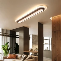 modern ceiling lights for living room rectangle coffee brown led plafon decor bedroom lamps fixture with remote control lustre