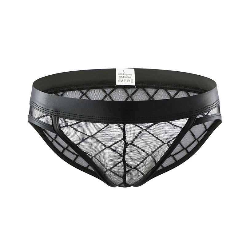 Сексуальные мужские сетчатые прозрачные u-образные Трусы-стринги дышащие