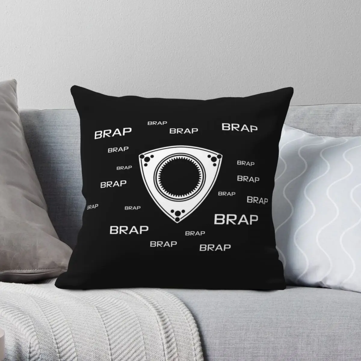 

Чехол с квадратной подушкой Rotary Brap, чехол из полиэстера и льна с бархатным узором, Декоративная Подушка на молнии, чехол для подушки