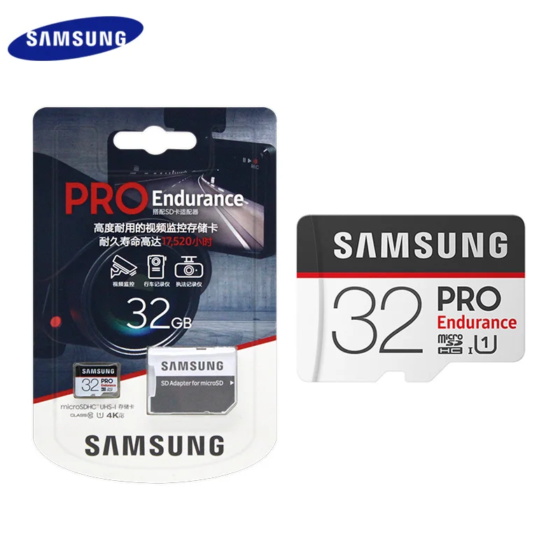 100% оригинальная SAMSUNG PRO выносливость карта памяти 128 Гб 64 ГБ 32 SDHC SDXC